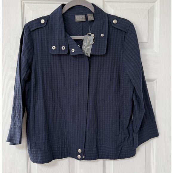 Additions by Chico's New Women's Sapphire Windows Spectra Jacket Size 1 - Picture 1 of 15